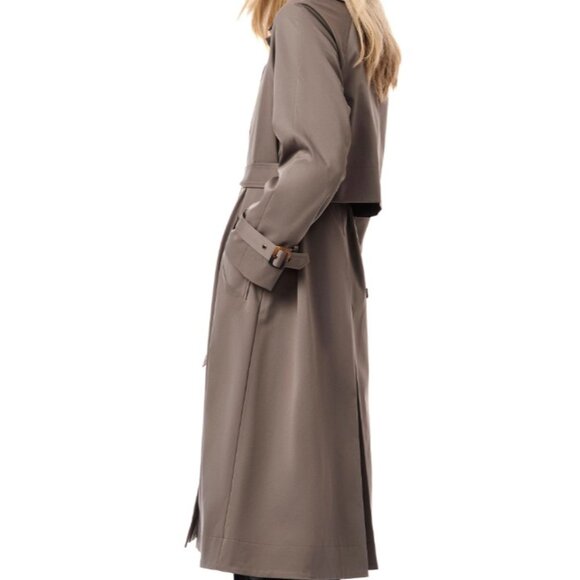 Bernardo Modern Trench Coat Sand Color Size M - Picture 2 of 8
